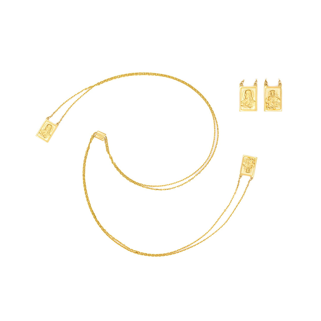 Two Pendant Escapulario Necklace