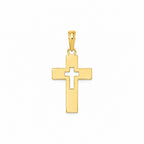 Flat Cut-Out Cross Pendant