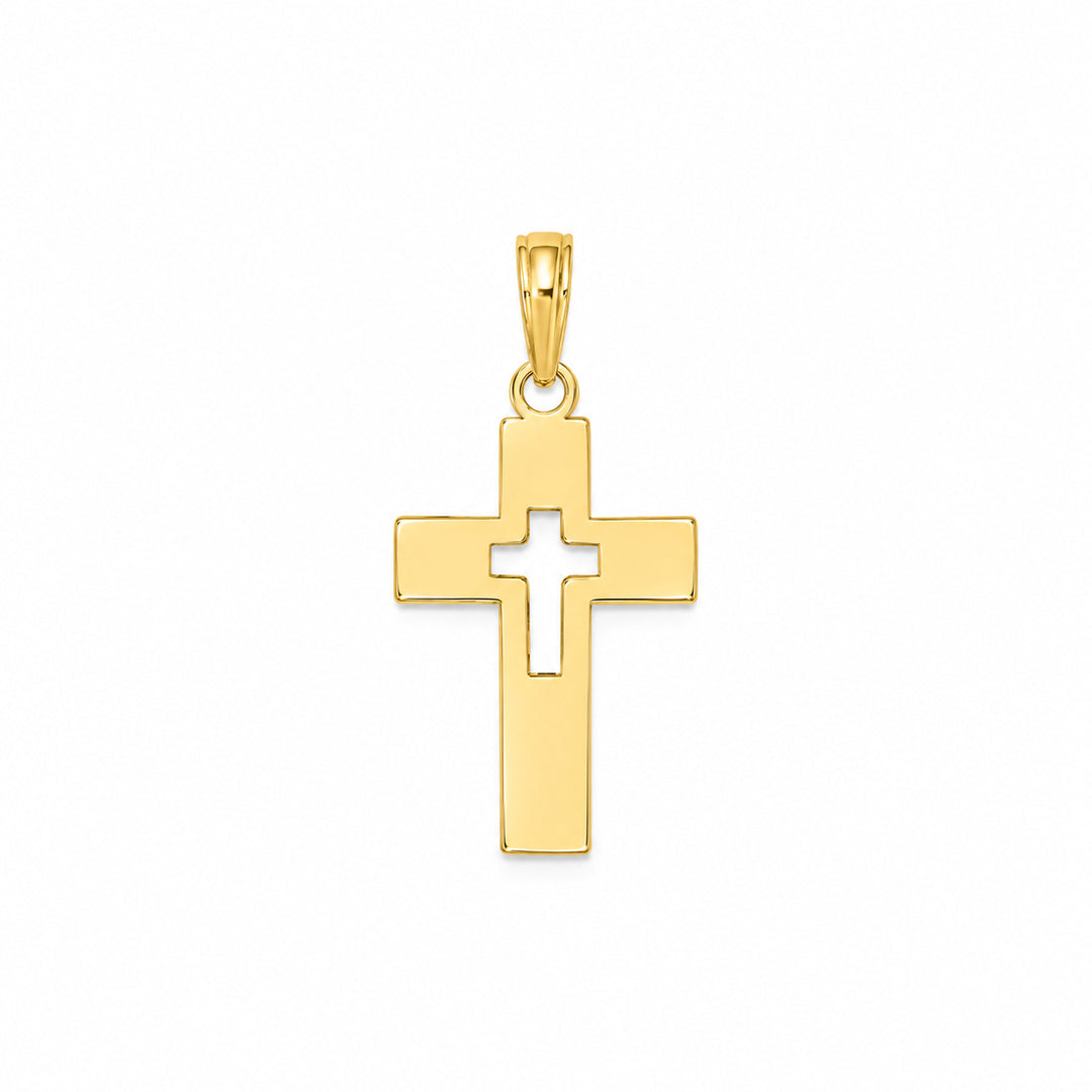 Flat Cut-Out Cross Pendant