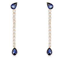Load image into Gallery viewer, Dakota Sapphire Diamond Earrings
