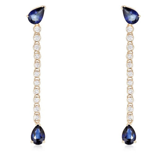 Dakota Sapphire Diamond Earrings