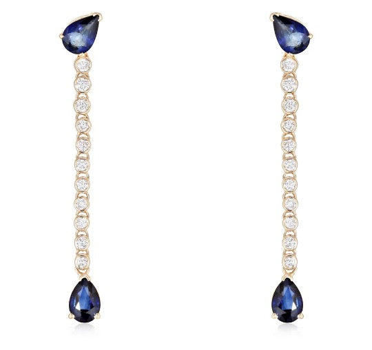 Dakota Sapphire Diamond Earrings