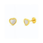 Baby Heart Mother of Pearl Earrings
