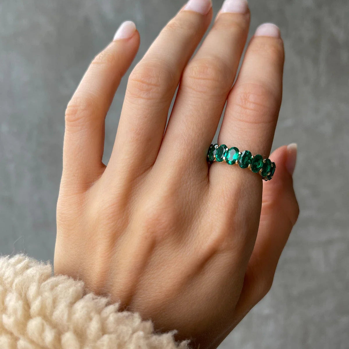 Susan Eternity Emerald Ring