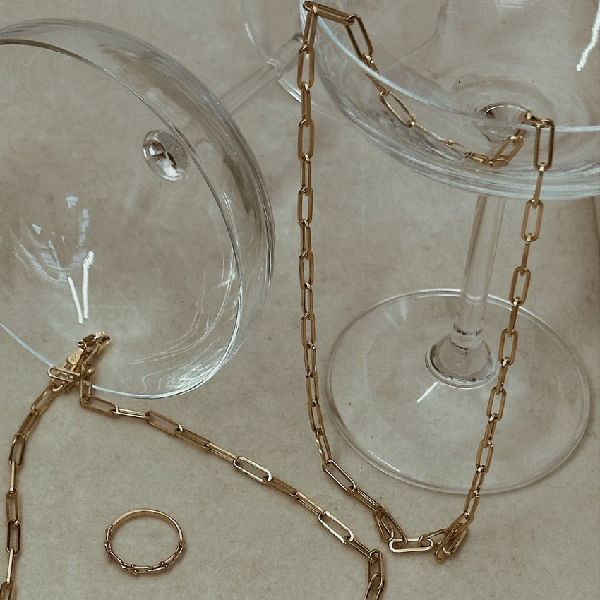 Irene Paperclip Gold Necklace