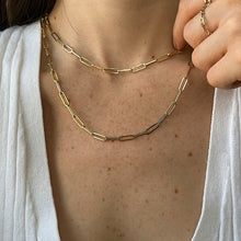 Load image into Gallery viewer, Irene Paper Clip Gold Necklace
