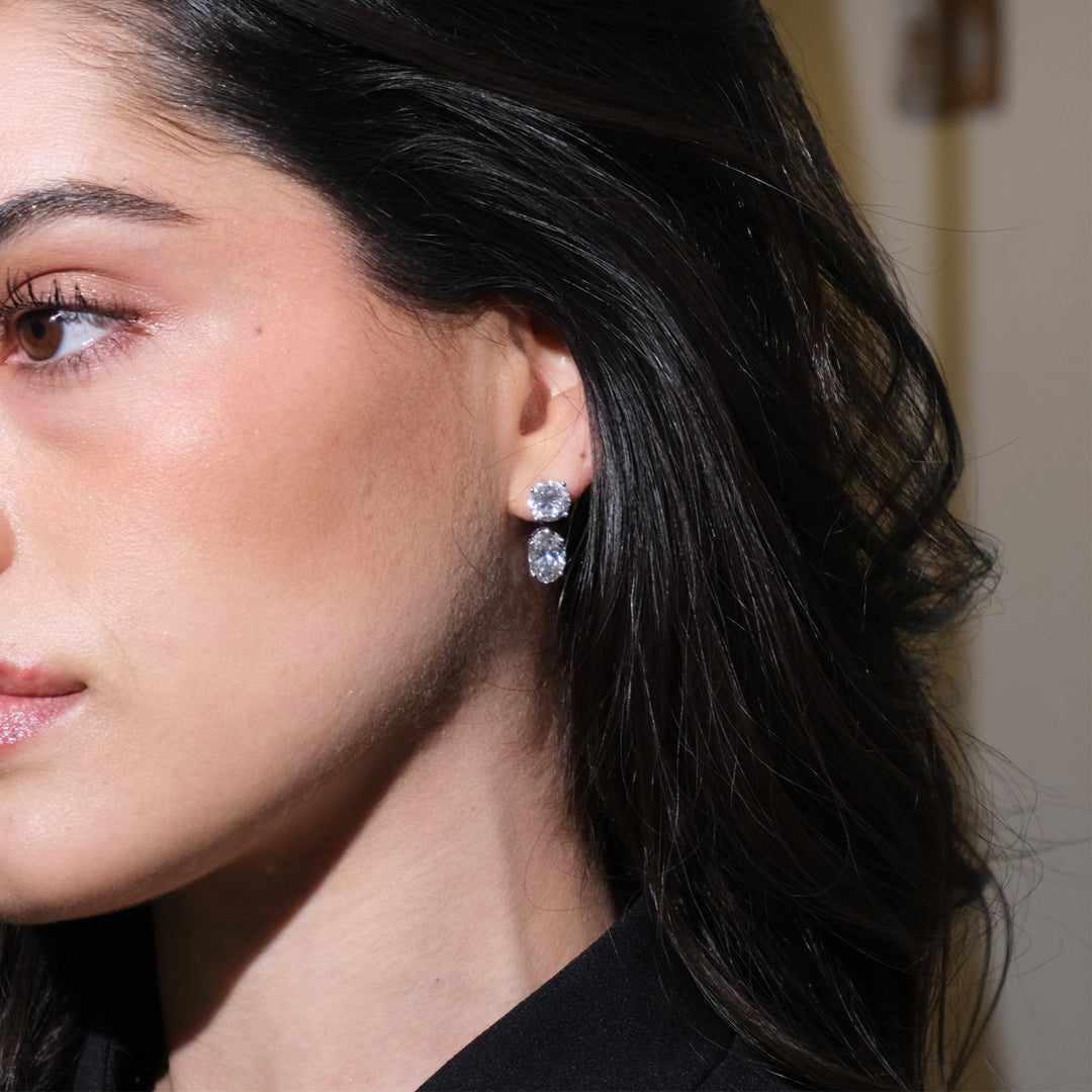 Salma Lab Diamond Jacket  Earrings 8 ct