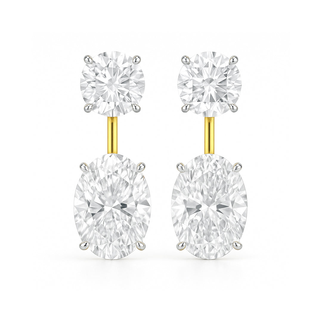 Salma Lab Diamond Jacket  Earrings 6 ct