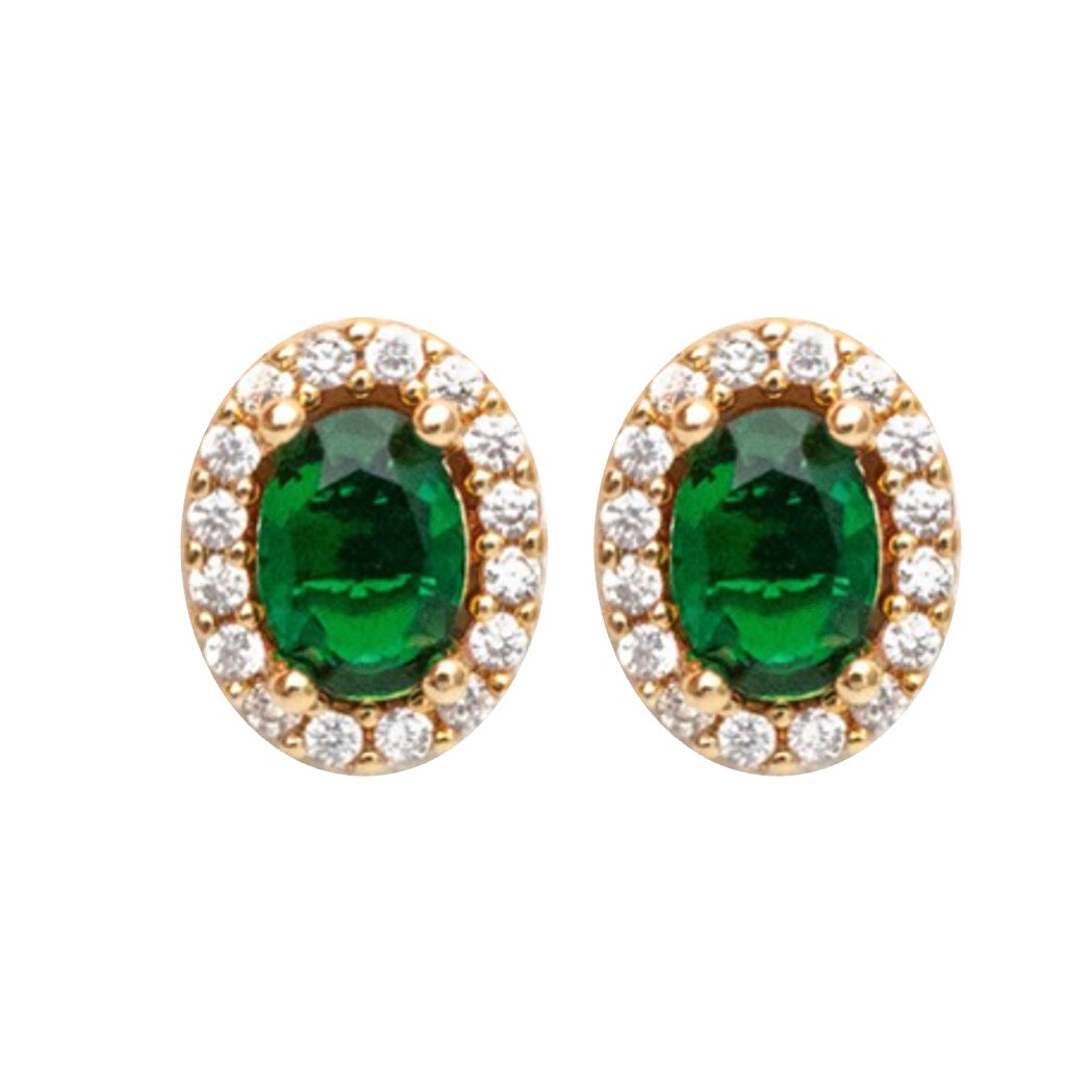 Odette Emerald Diamond Studs