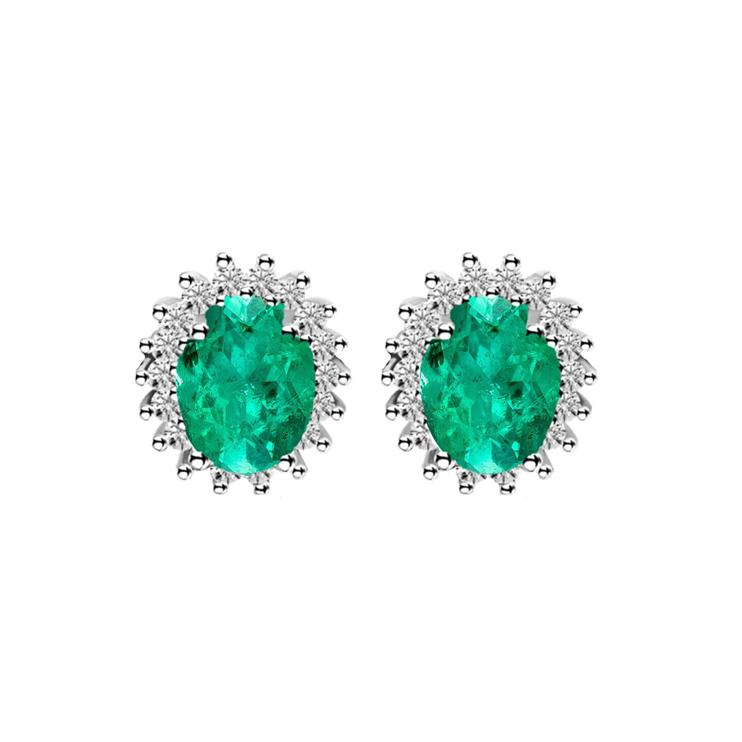 Kara Emerald Diamond Studs