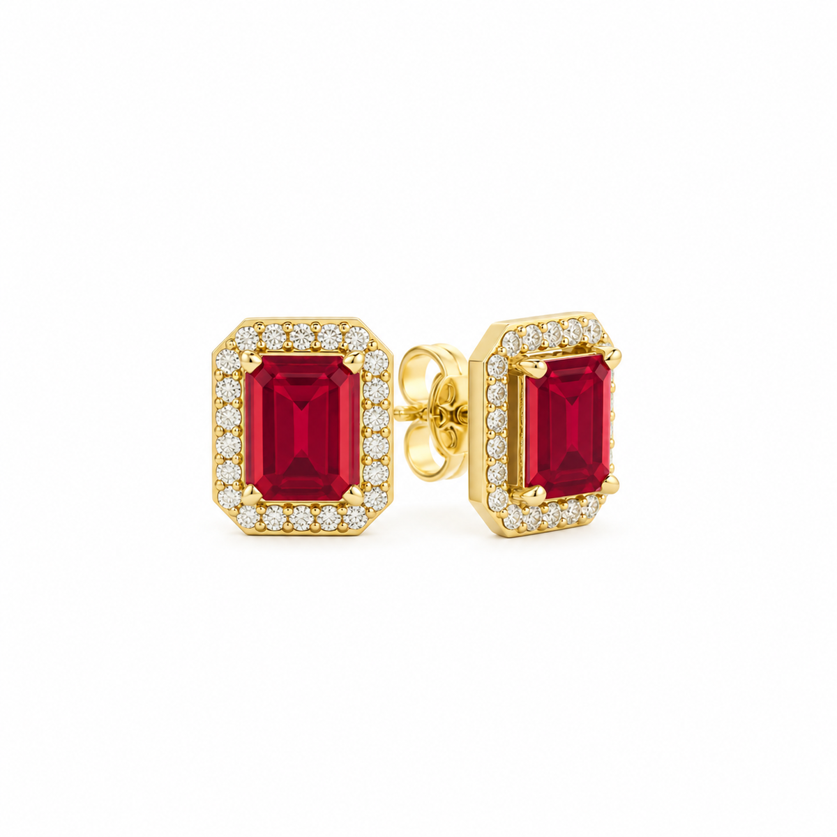 Lena Ruby Diamond Studs