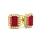 Lena Ruby Diamond Studs