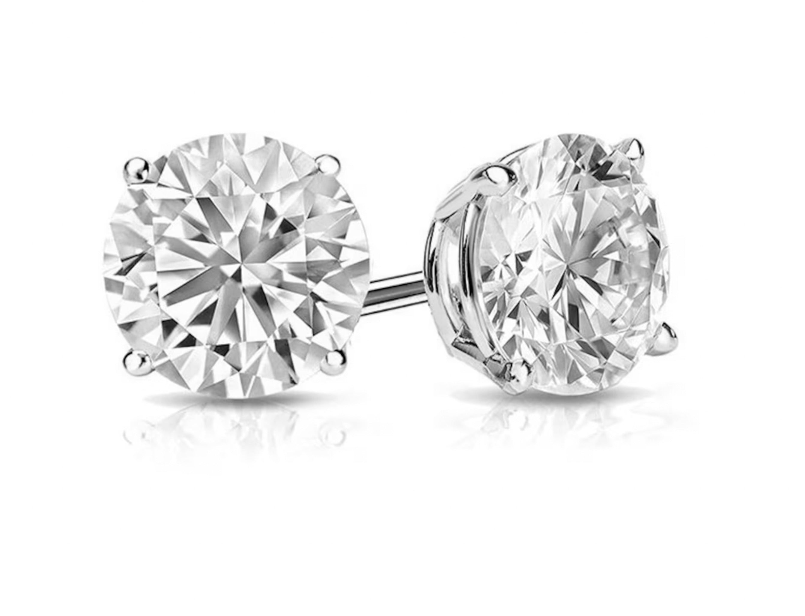 Round Cut Lab Diamond Studs 4.0 ct.