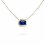 Cobalt Sapphire Diamond Necklace