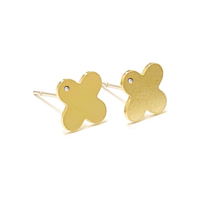 Mazzel Cubic Zirconia Gold Baby Earrings