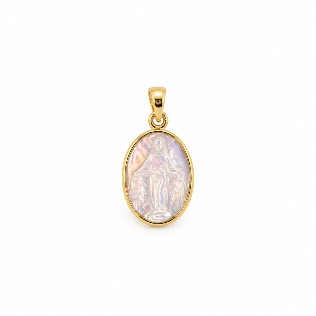 Virgin Mary Mother of Pearl Medal