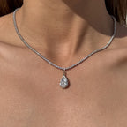 Mercedes Two-Tone Necklace with 2 ct Lab Diamond