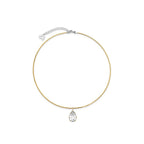 Mercedes Two-Tone Necklace with 3 ct Lab Diamond