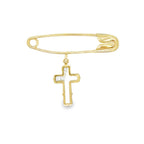 Baby Pin with Mother of Pearl Cross