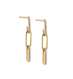 Sally Diamond Paper Clip Earrings