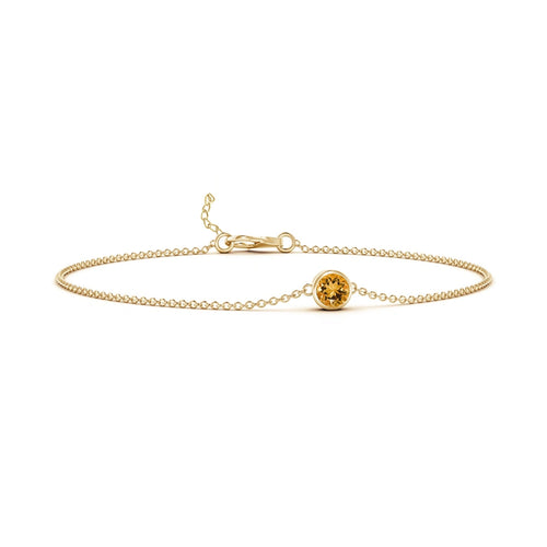 14KG Birthstone Citrine Chain Bracelet (November)