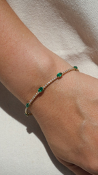 Jolie Emerald and Diamond Bangle
