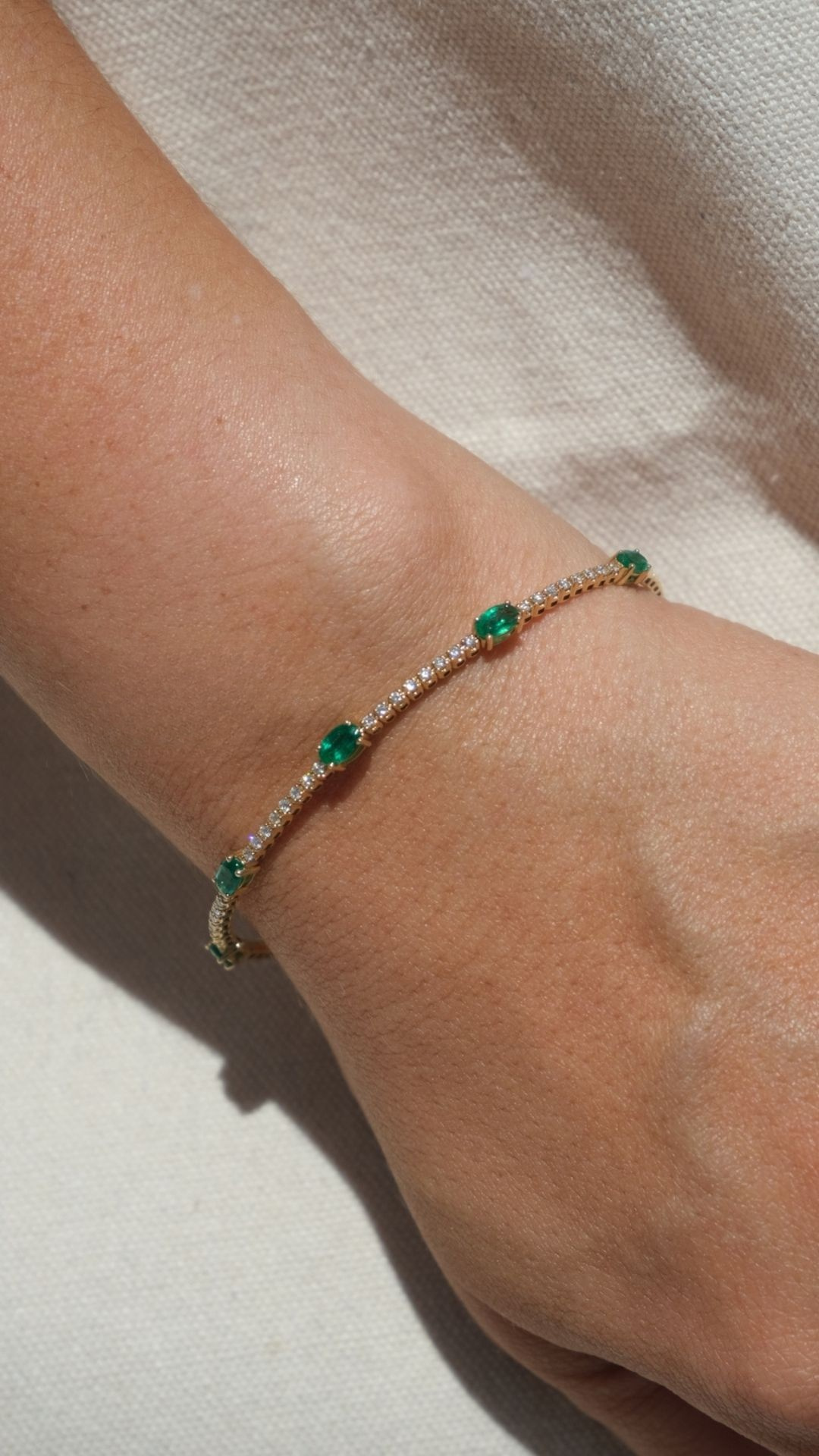 Jolie Emerald and Diamond Bangle