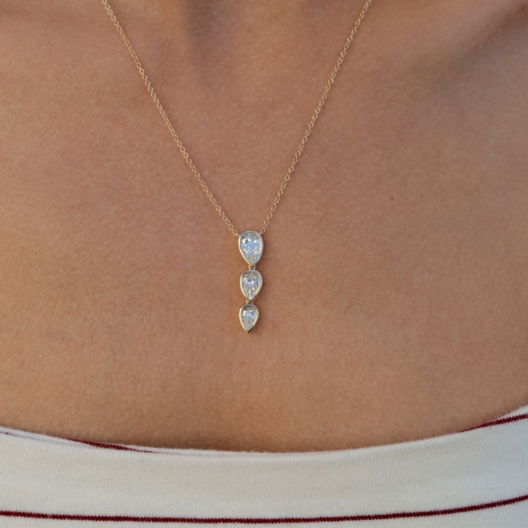 Odile Lab Pear Shape Diamond Necklace