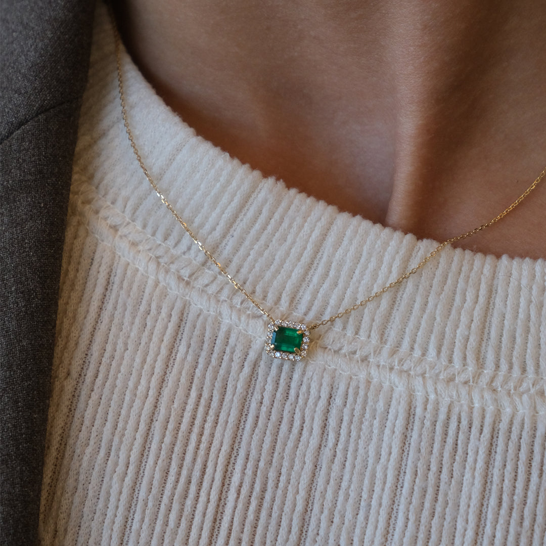 Palmira Emerald Diamond Necklace