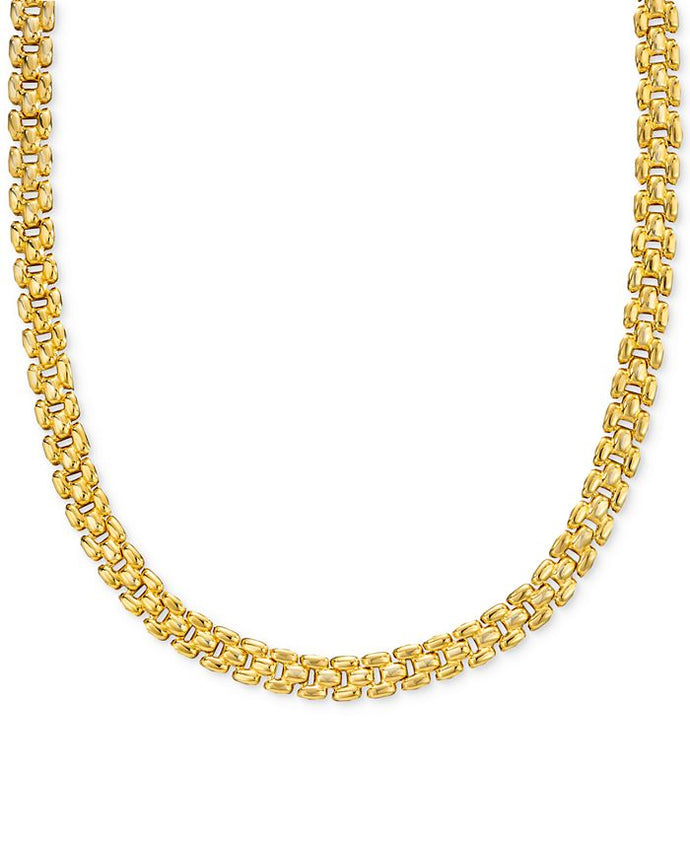 Lizeth Panther Link Gold Necklace