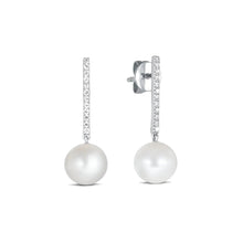 Load image into Gallery viewer, Danica Diamond Pearl Earrings
