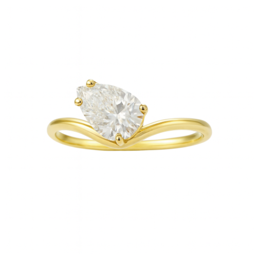 Lab Diamond Pear Shape Pinky Ring 1.0 ct.