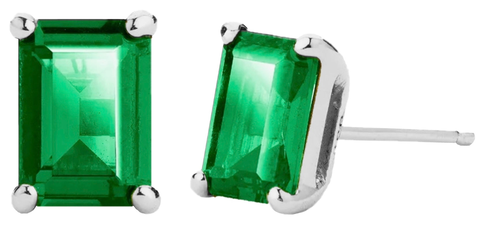 Christine 2 in 1 Emerald Diamond Earrings
