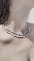 Serena Straight Diamond Tennis Necklace 5.0 ct.
