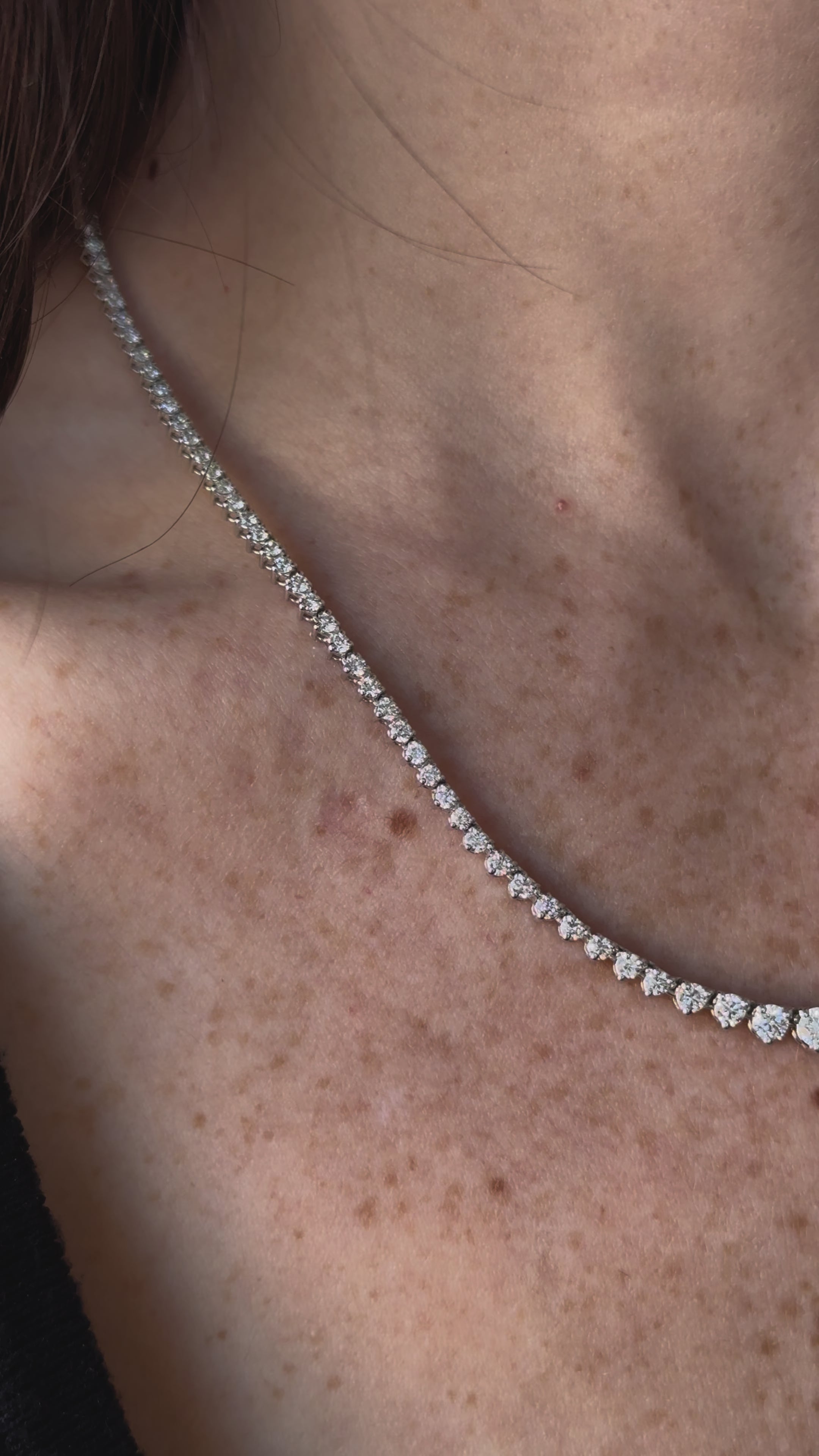Bombshell Diamond Riviera Tennis Necklace 5.50 ct.