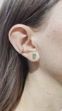 Load and play video in Gallery viewer, Christine Emerald Diamond Earrings
