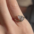 Lab Diamond Pear Shape Pinky Ring 1.0 ct.