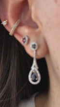 Load and play video in Gallery viewer, Ofelia Sapphire Diamond Earrings
