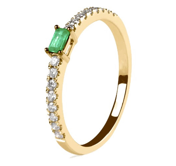 Rachel Emerald Diamond Ring