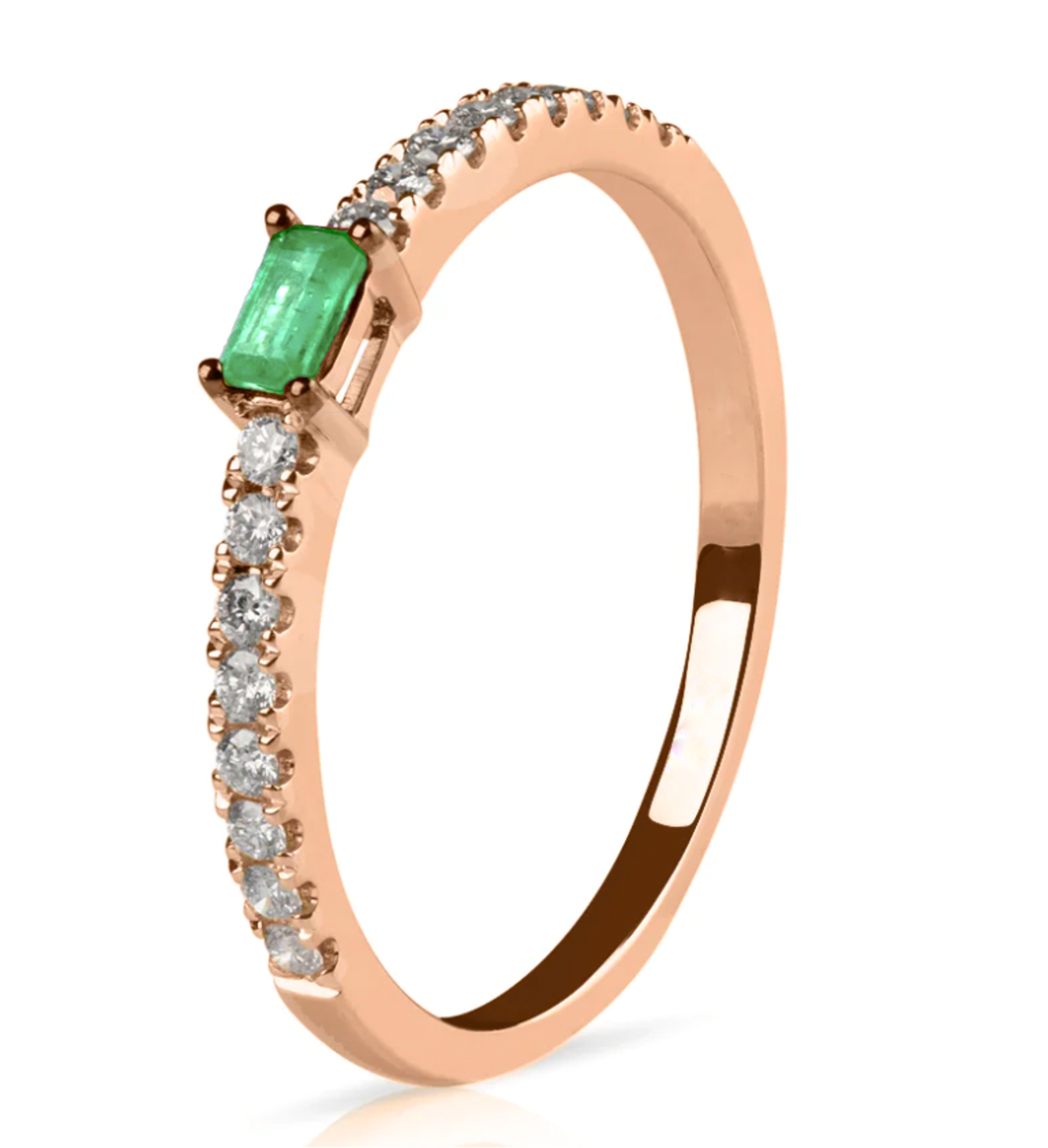 Rachel Emerald Diamond Ring