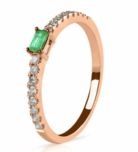 Load image into Gallery viewer, Rachel Emerald Diamond Ring
