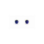 Rina Round Blue Sapphire Piercings (Two Earrings)