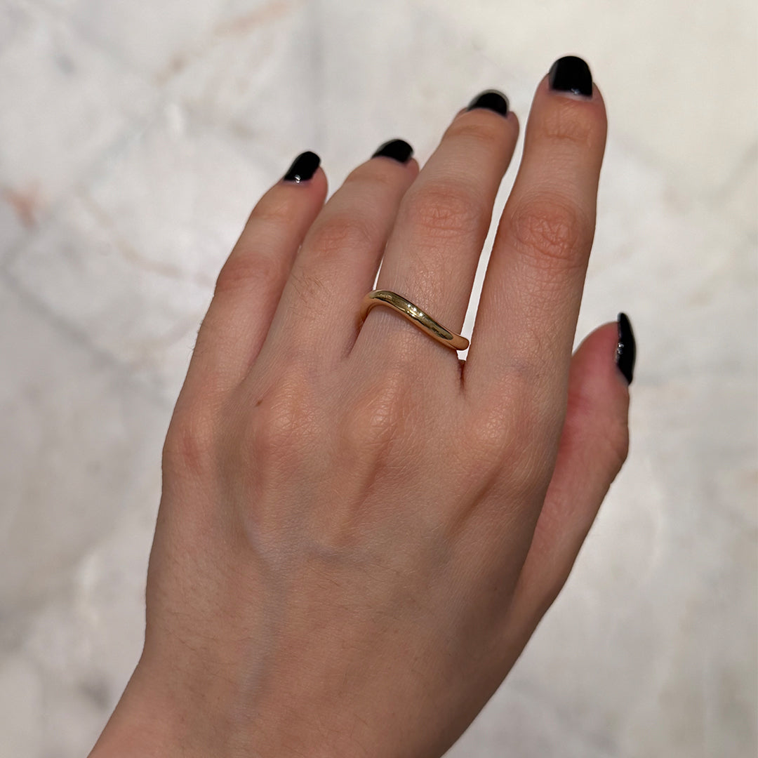 Simone Wavy Gold Ring