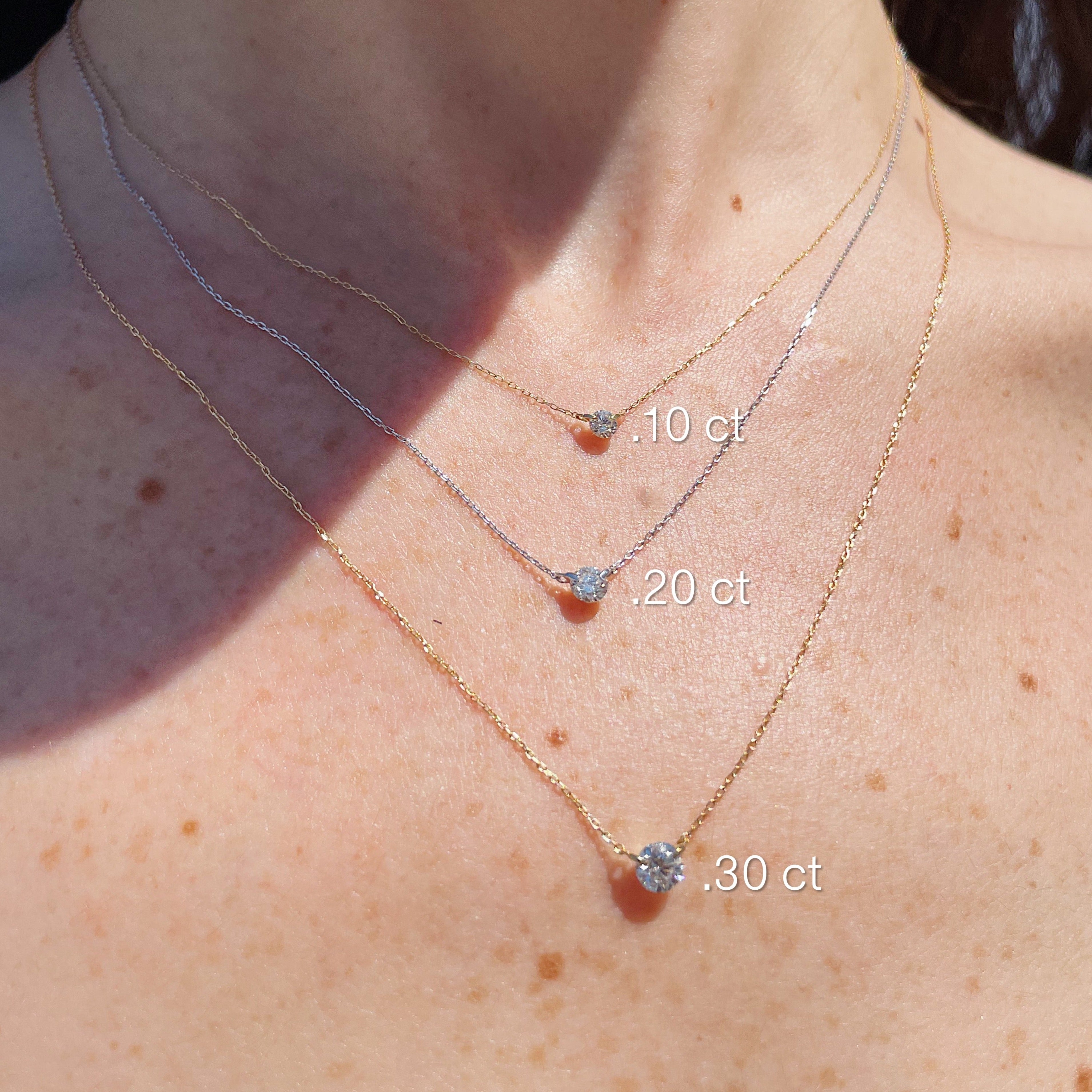 Doutzen Solitaire Diamond Necklace 0.10 ct.