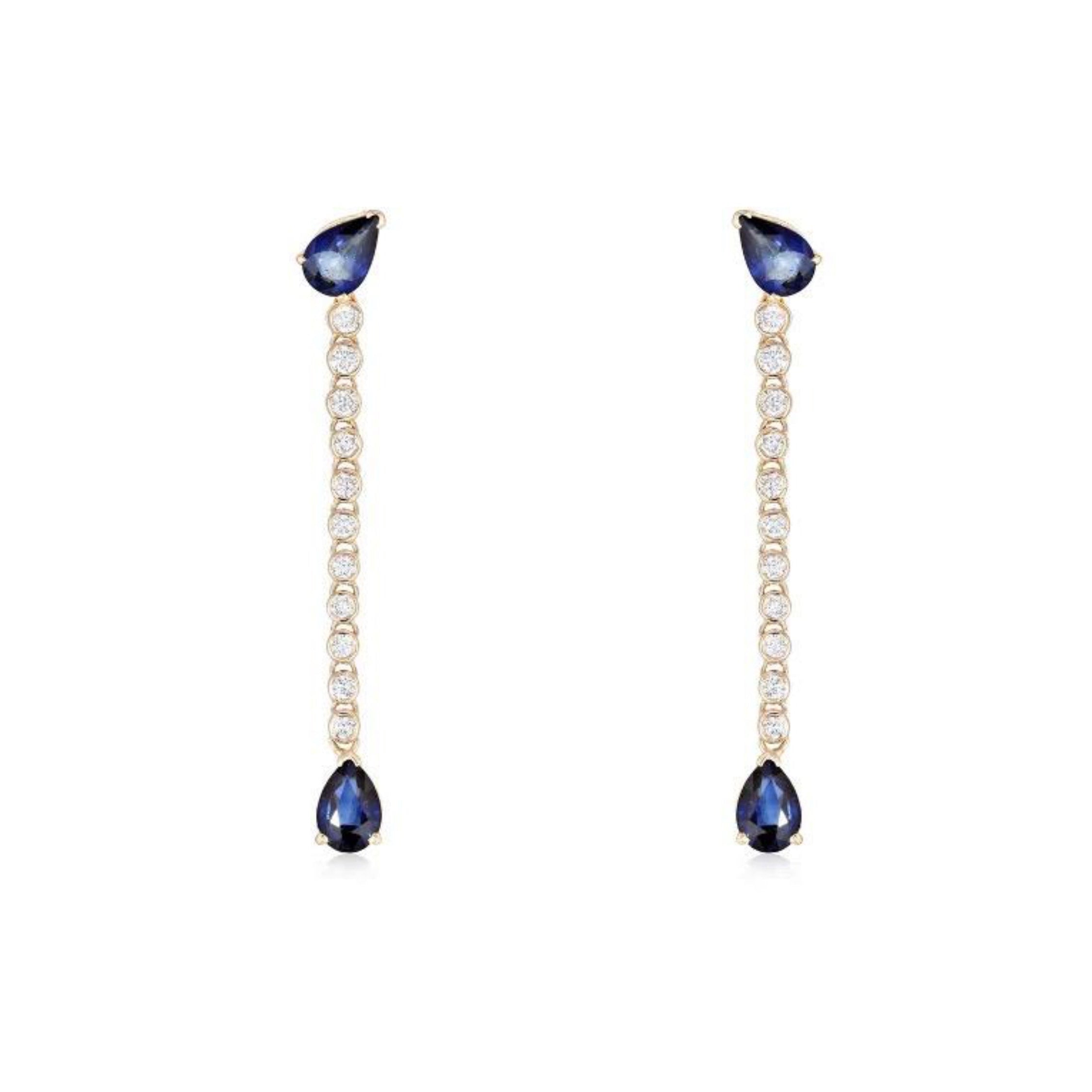 Dakota Sapphire Diamond Earrings