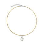 Lab Grown Pear Diamond Mercedes Reversible Two Tones Collar Necklace