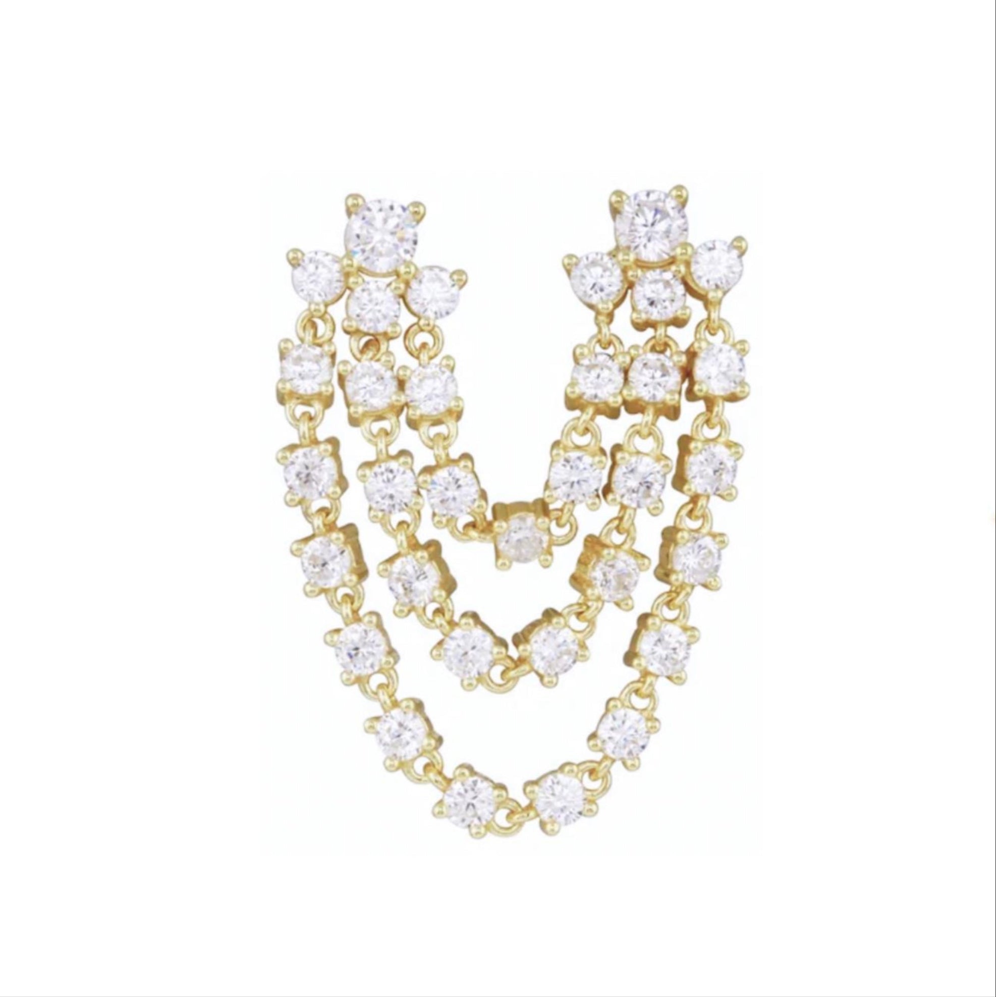 Natalia Diamond Chain Piercing (One Earring)