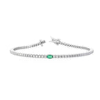 Sylvie Emerald Diamond Tennis Bracelet 3.0 ct