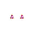 Thania Pear Pink Sapphire Piercings (Two Earrings)