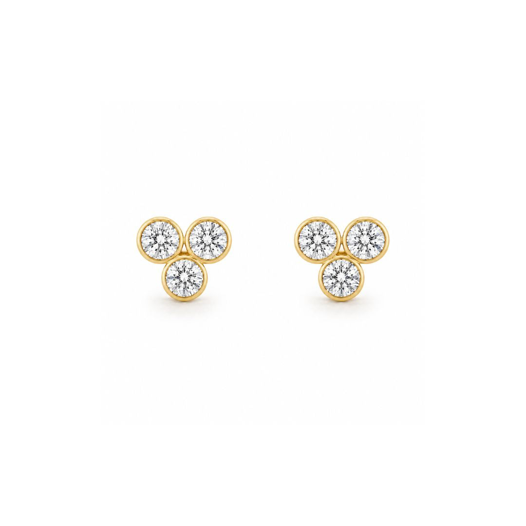 Trillion CZ Baby Earrings